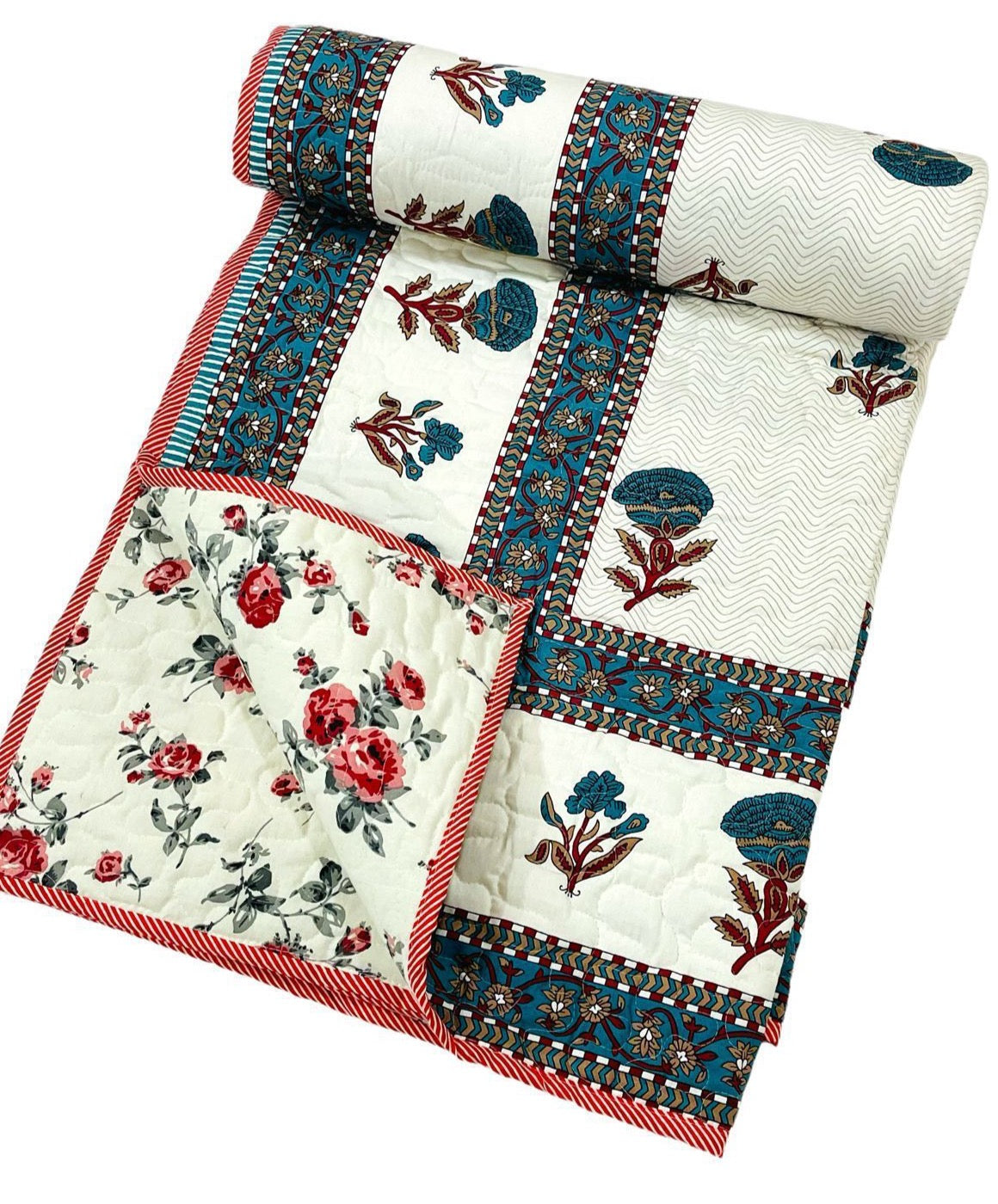 Pure cotton quilted double dohars (90x108 inches)