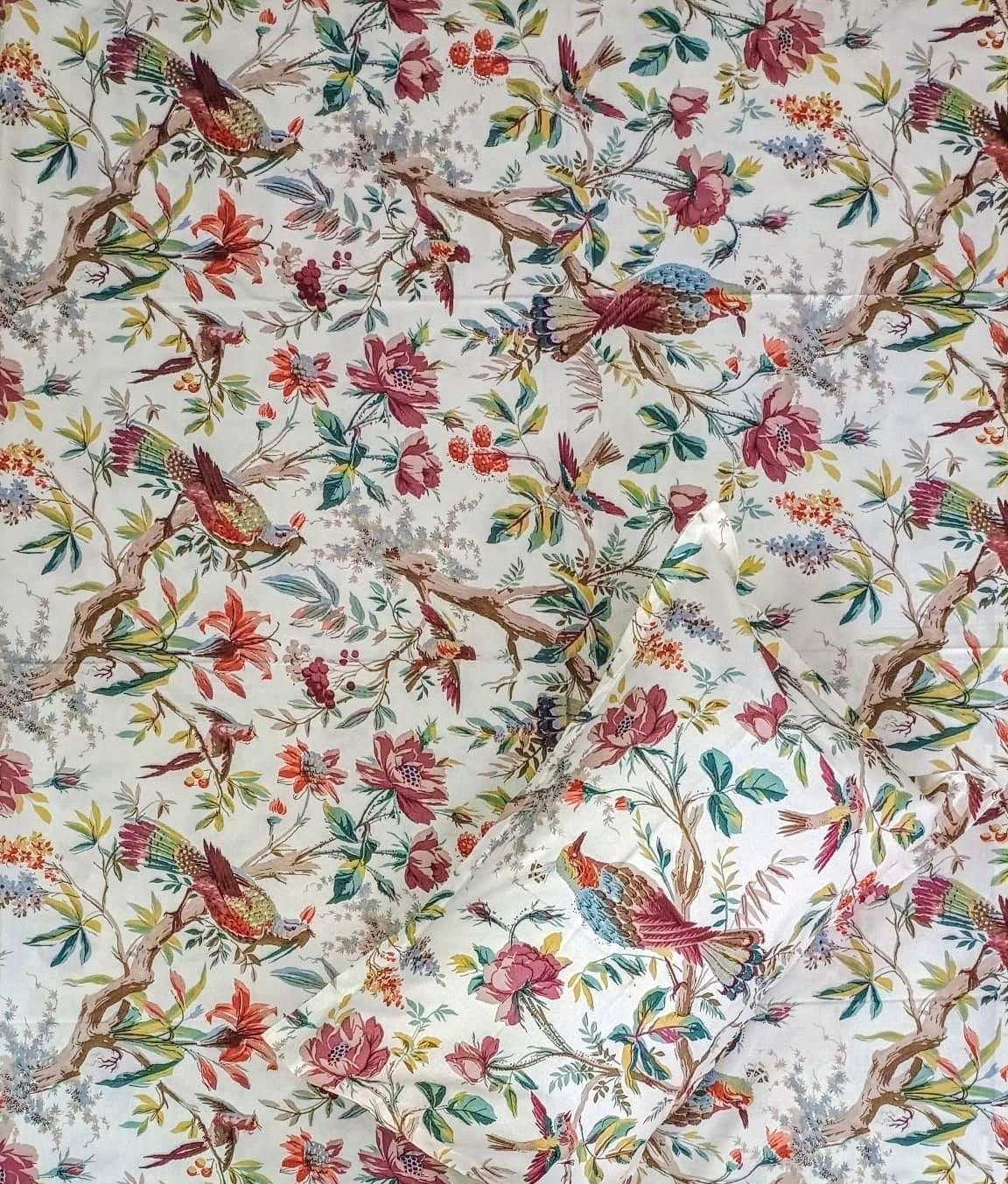 Pure cotton single bedsheet with 1 pillow cover (Size 60x90 inches)