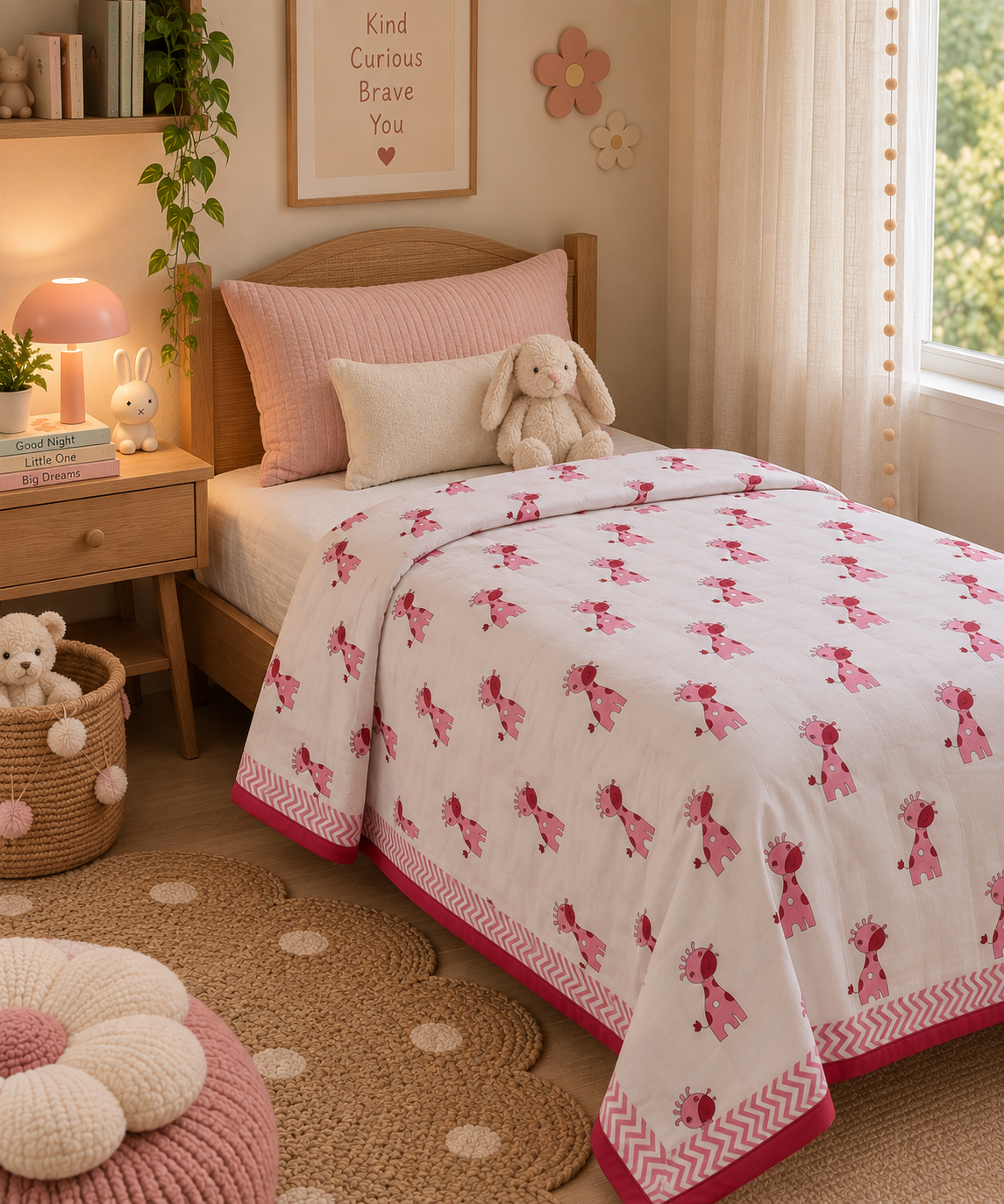 Pure mulmul cotton kids single dohar - 60x90 inches