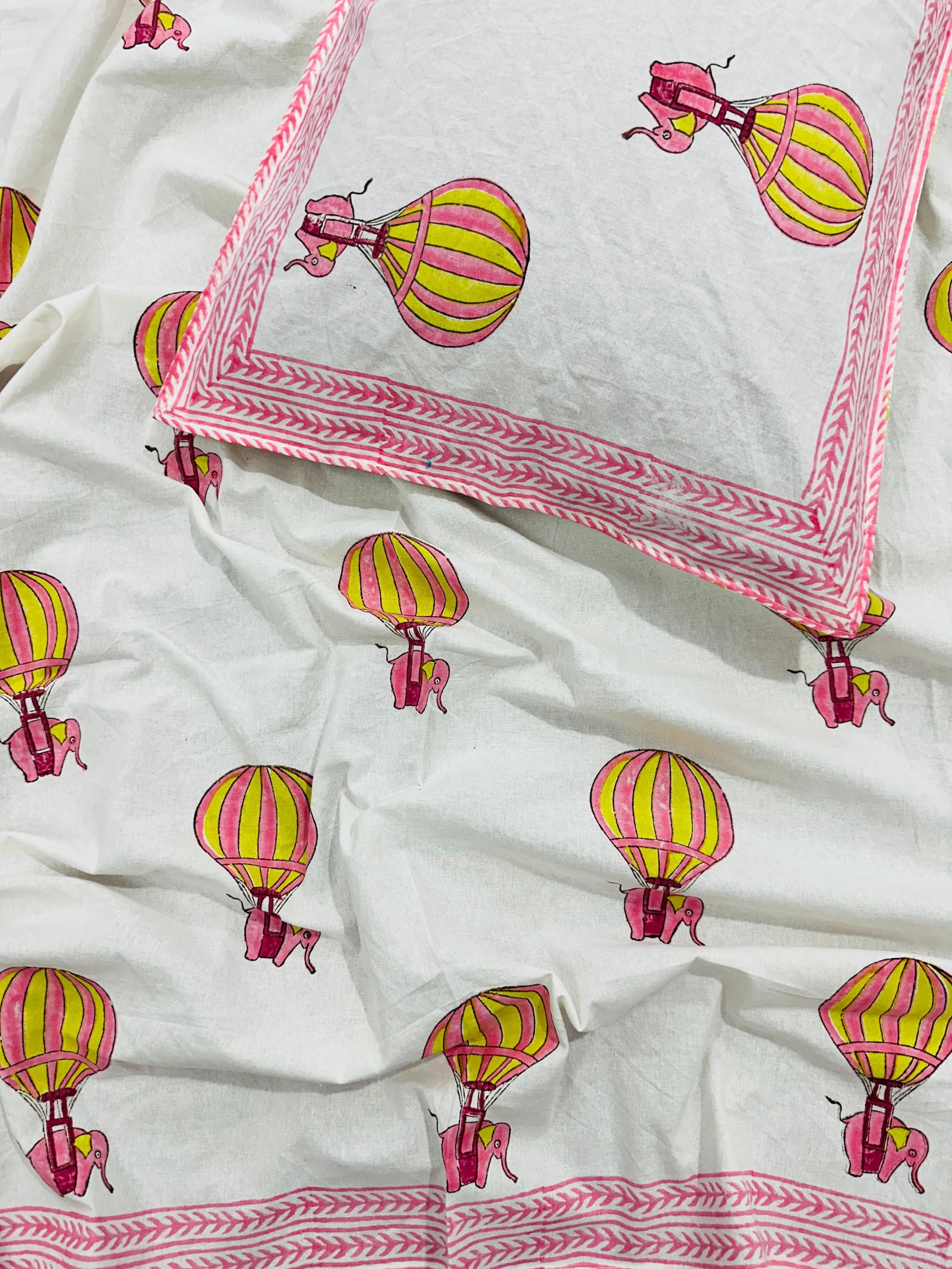 Pure cotton single bedsheets for kids (60x90 inches)