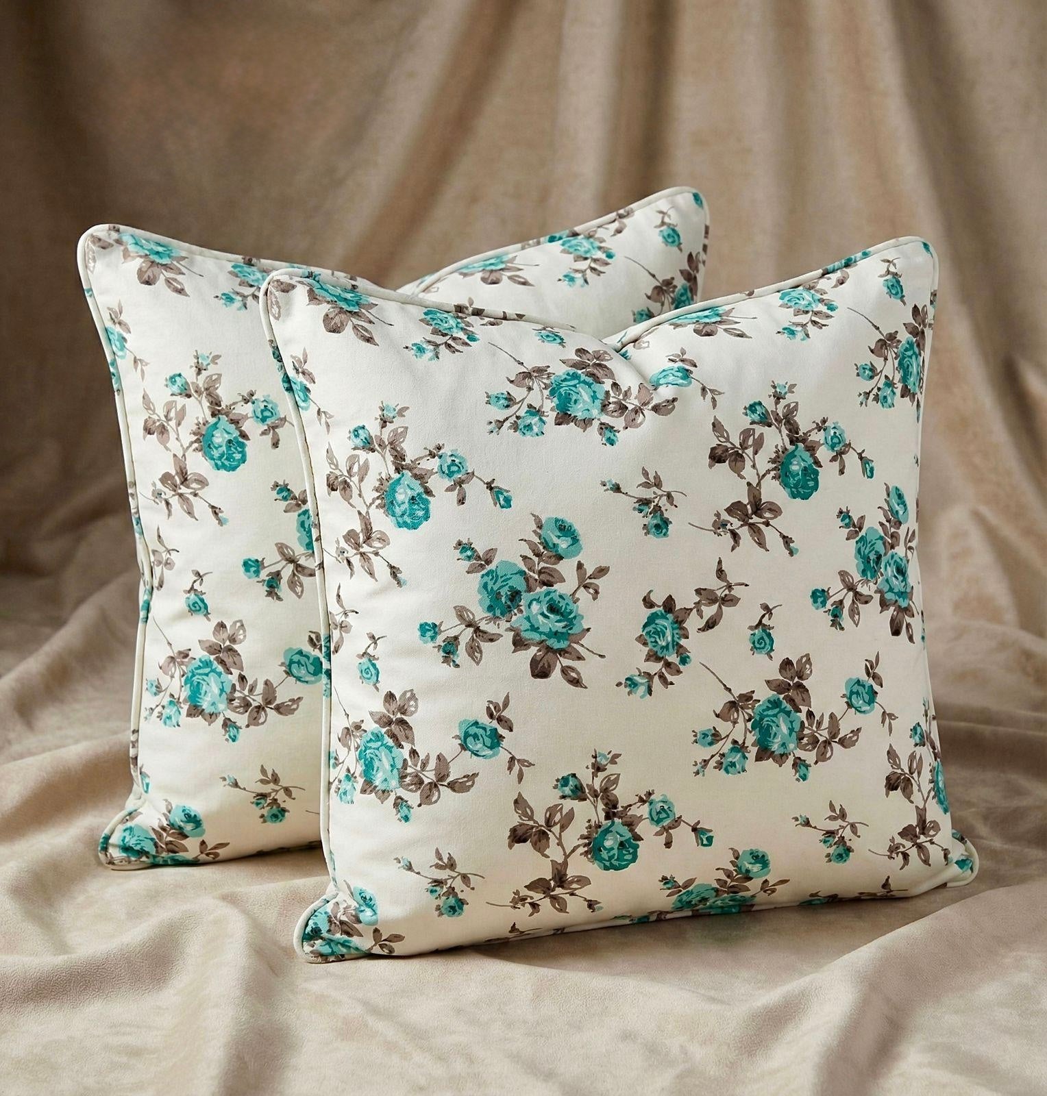 Pure cotton large sized cushion covers - set of 2 (24x24 inches)