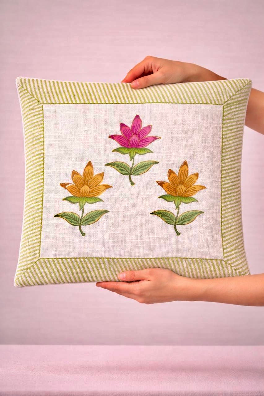 Pure tnt jute textured cotton cushion covers 16x16 inches (set of 5)