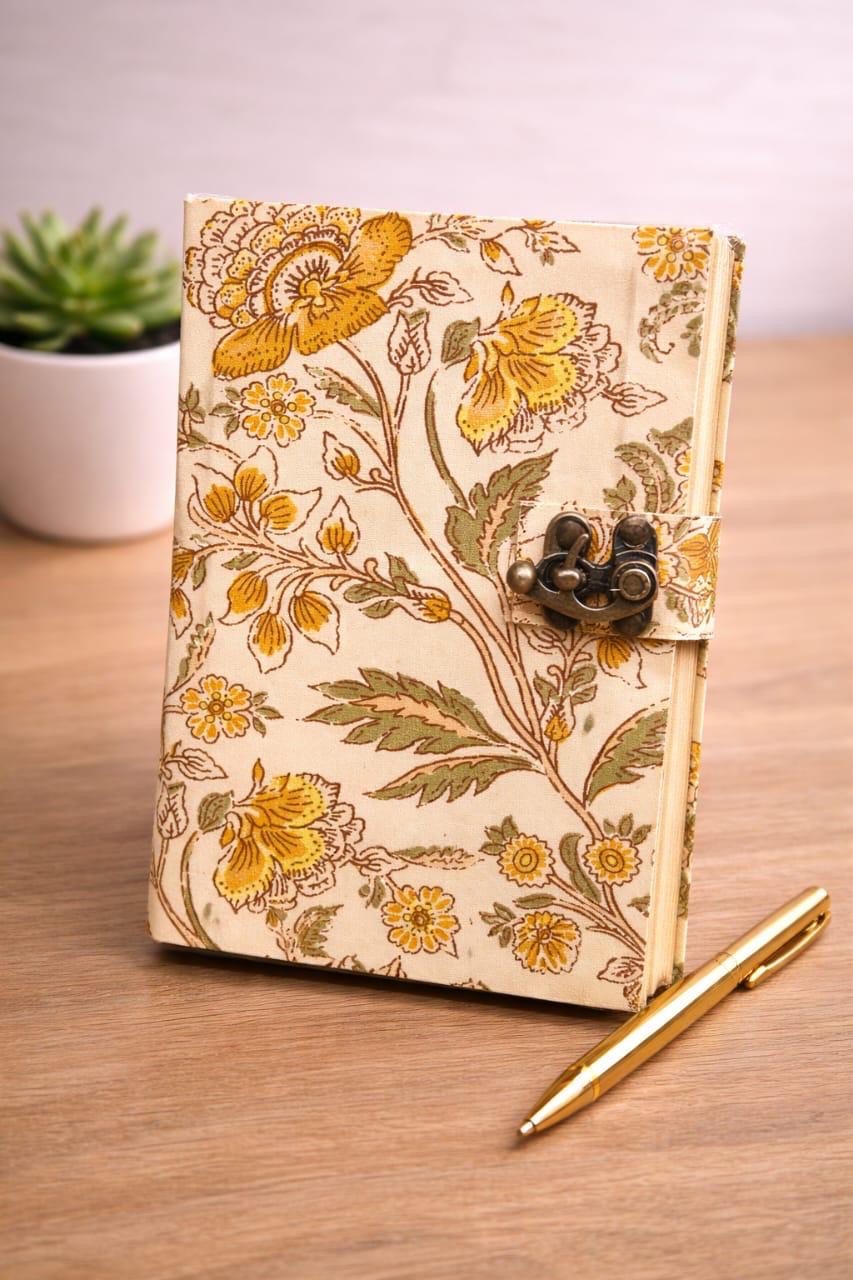 Handmade block printed journals 5x7 inches (200 pages)