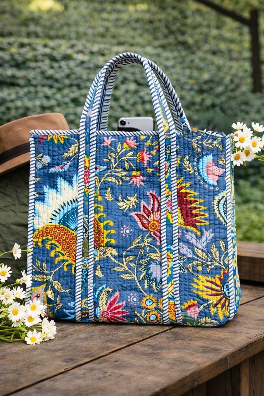 Pure cotton quilted bags (14x16 inches)