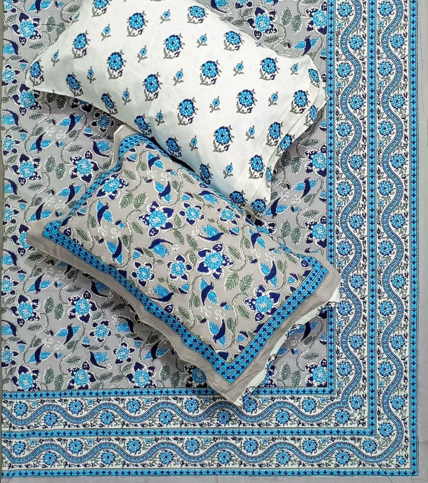 Pure cotton kalamkari bedsheet king size (95x108 inches)