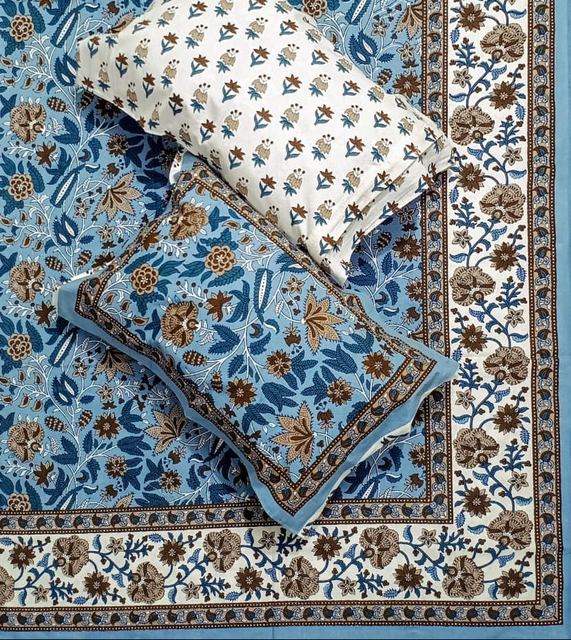 Pure cotton kalamkari bedsheet king size (95x108 inches)
