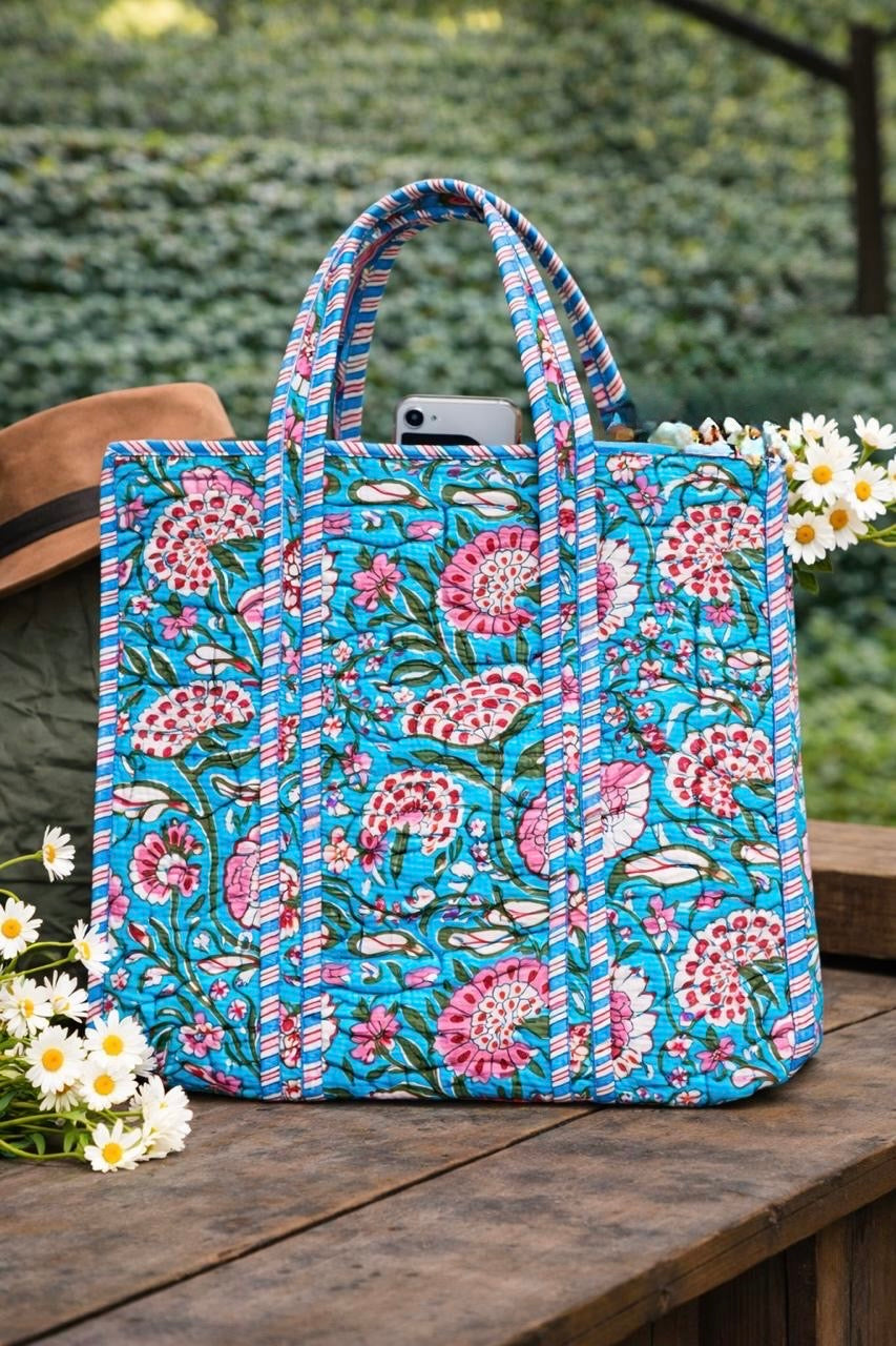 Pure cotton quilted bags (14x16 inches)