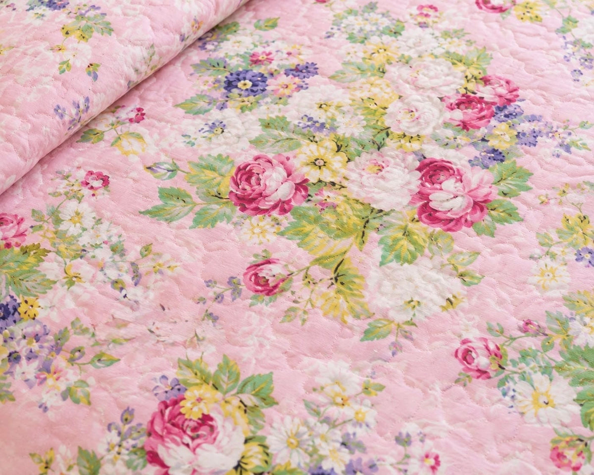 Pure cotton paani jaal quilted printed double bedcovers (90x108 inches)
