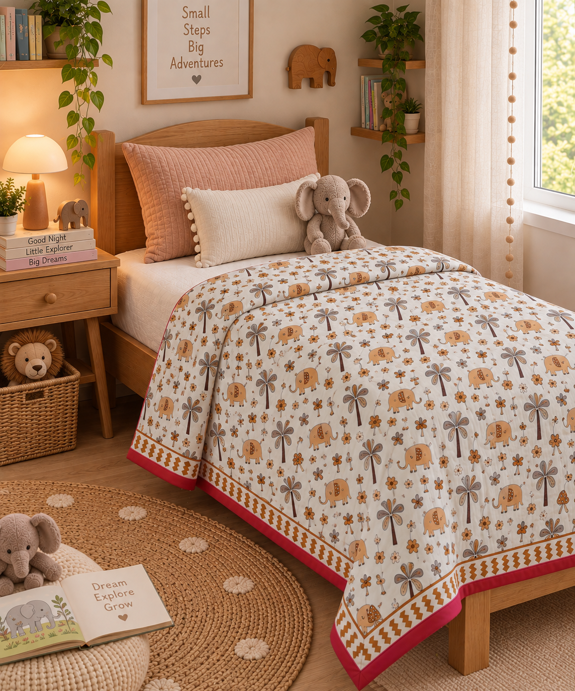 Pure mulmul cotton kids single dohar - 60x90 inches