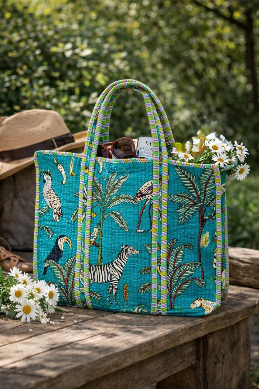 Pure cotton quilted bags (14x16 inches)