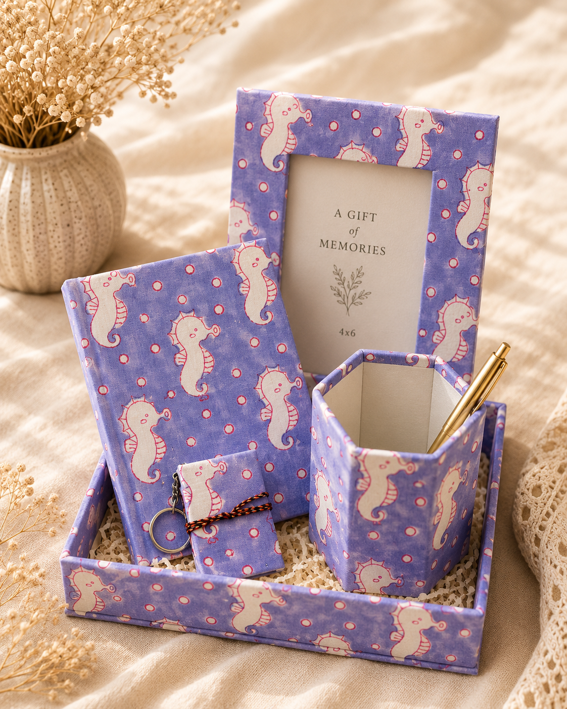 5 piece hand block printed gift combo