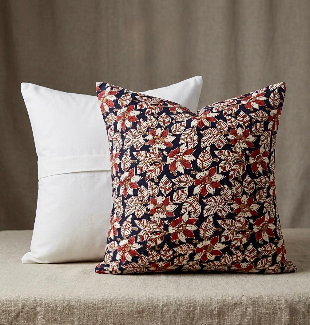 Pure cotton large sized cushion covers - set of 2 (24x24 inches)