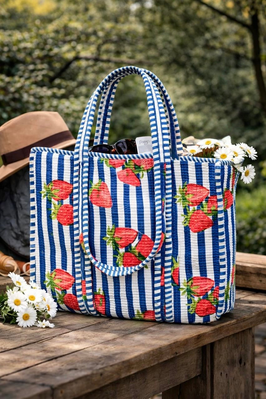 Pure cotton quilted bags (14x16 inches)