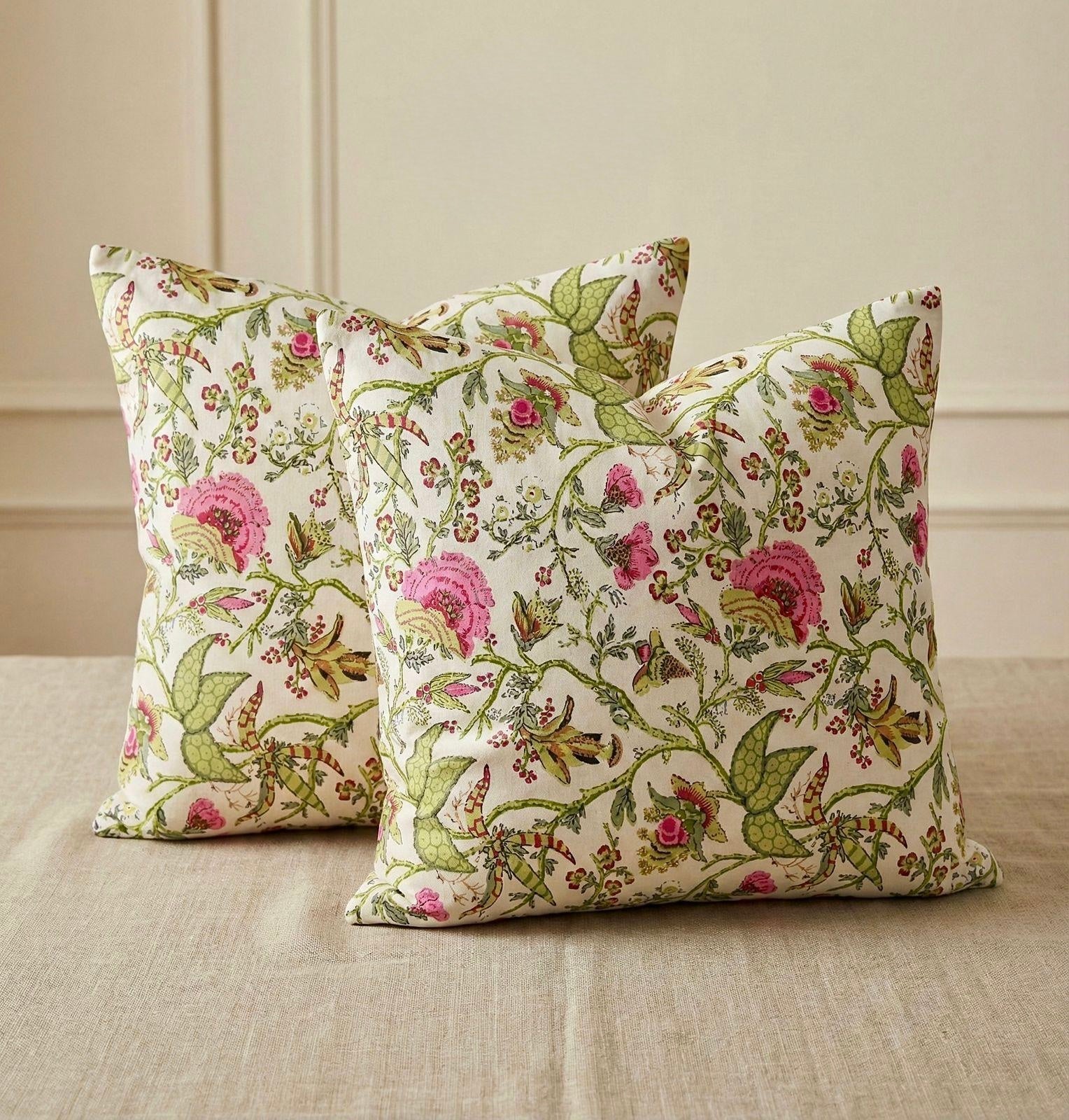 Pure cotton large sized cushion covers - set of 2 (24x24 inches)