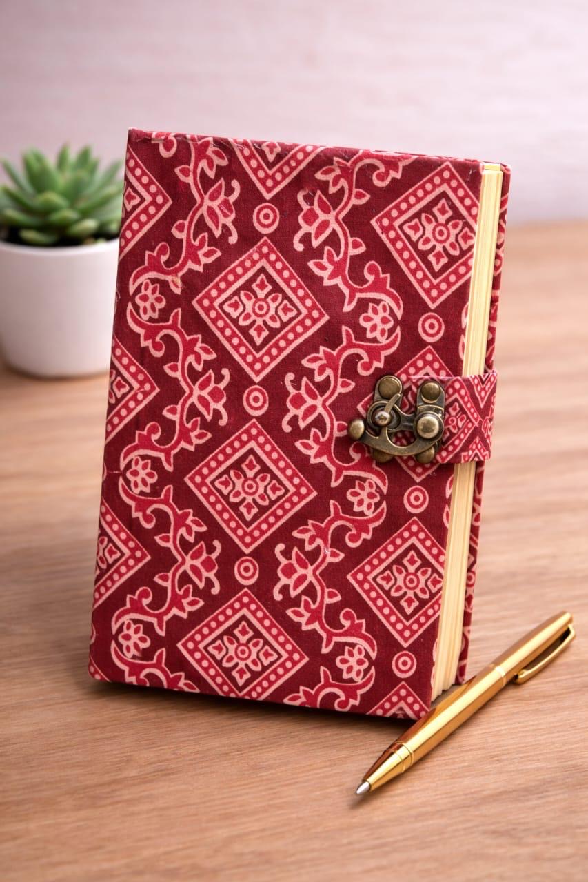 Handmade block printed journals 5x7 inches (200 pages)