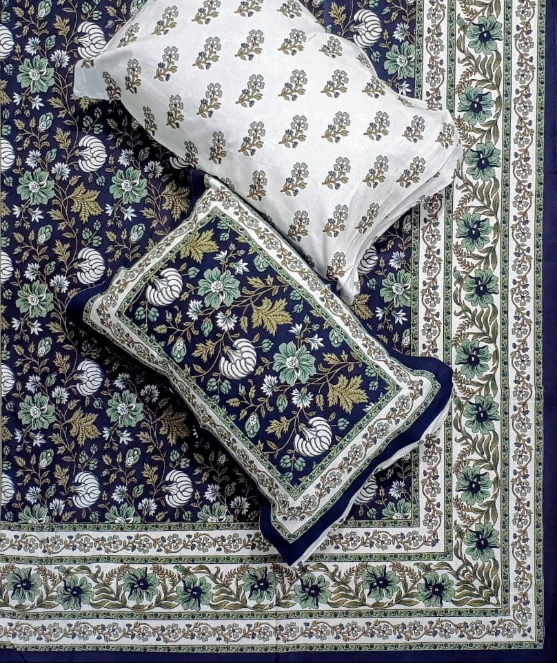 Pure cotton kalamkari bedsheet king size (95x108 inches)