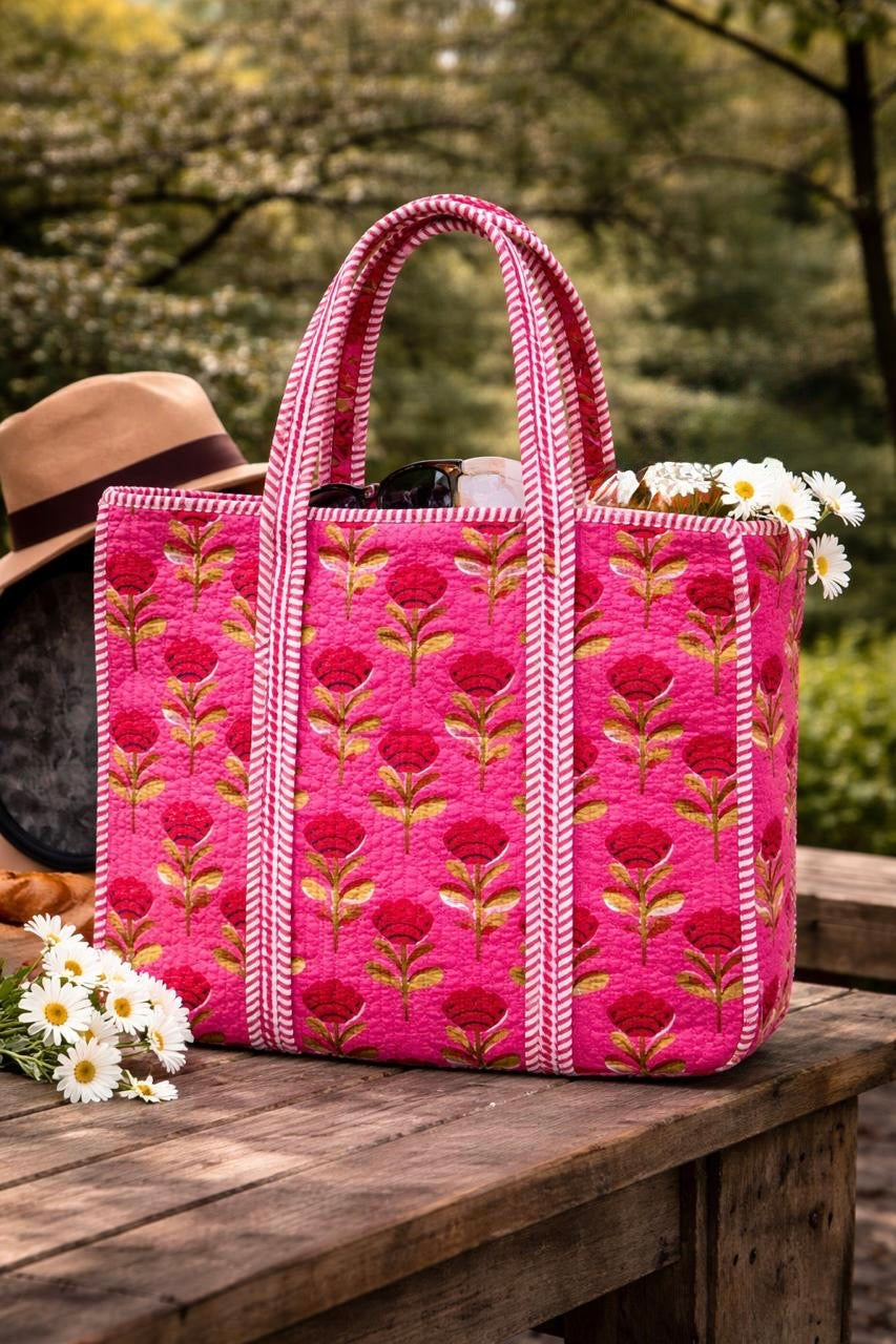 Pure cotton quilted bags (14x16 inches)