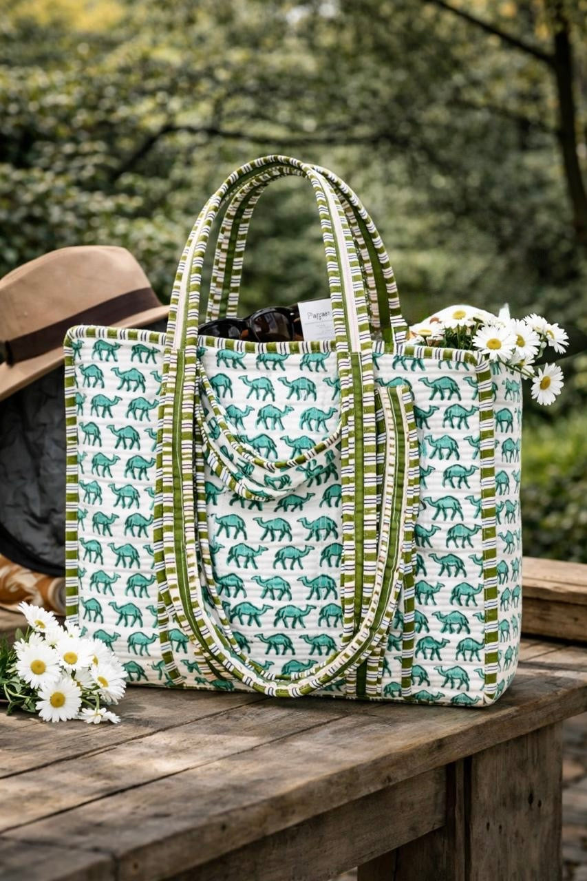 Pure cotton quilted bags (14x16 inches)