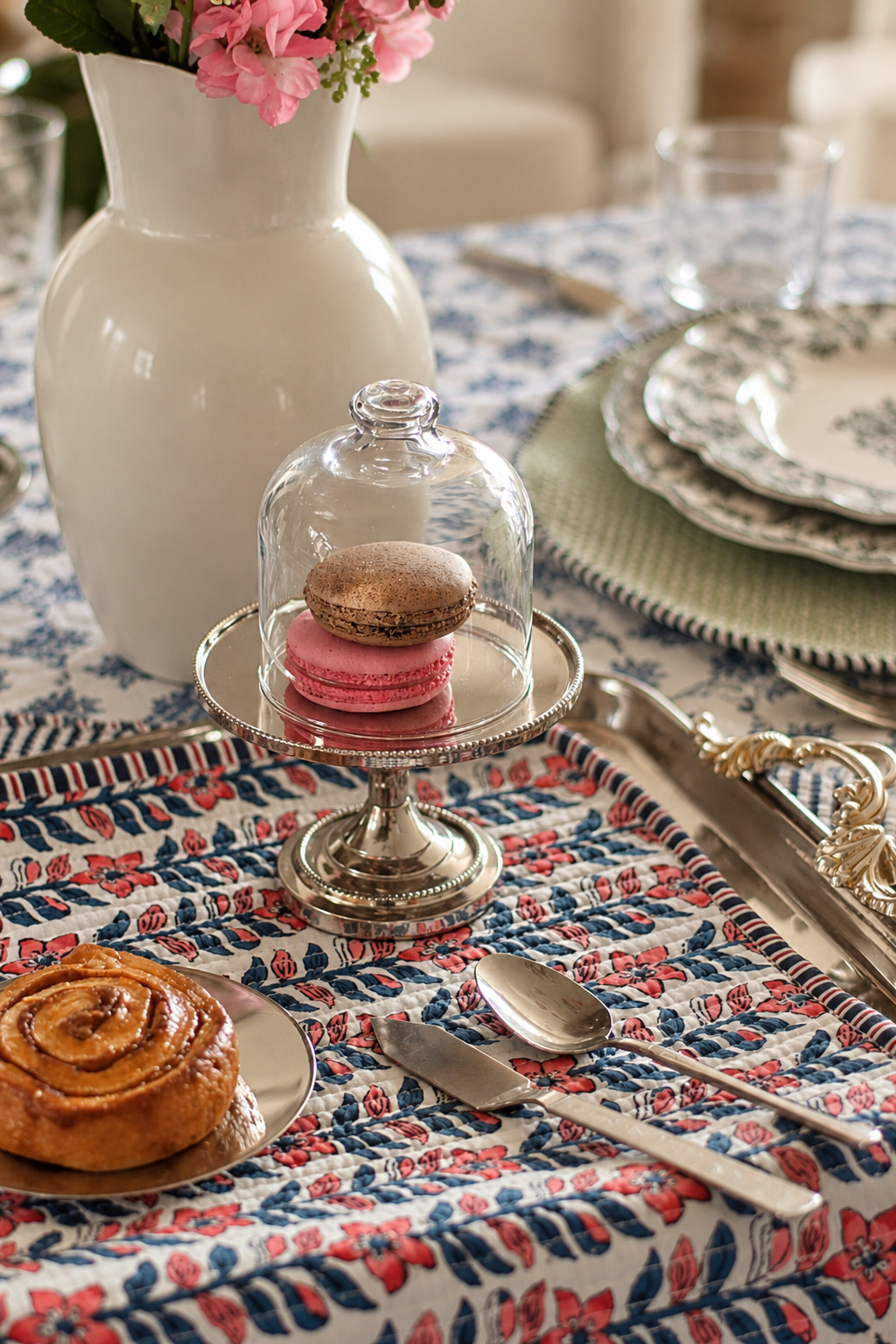 Pure cotton quilted reversible placemats 12x18 inches (set of 2)
