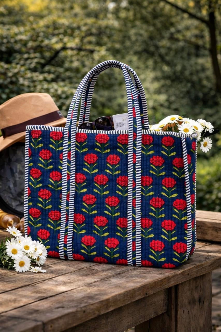 Pure cotton quilted bags (14x16 inches)