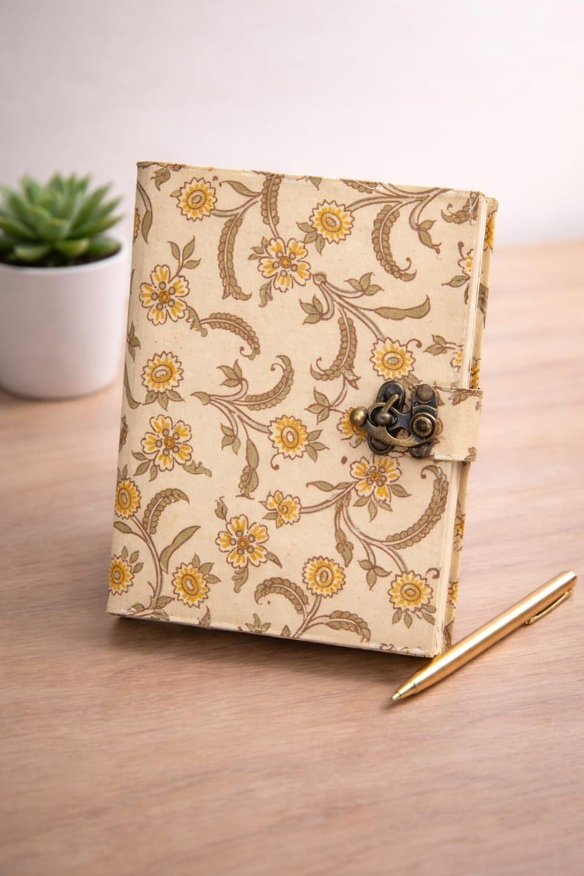 Handmade block printed journals 5x7 inches (200 pages)