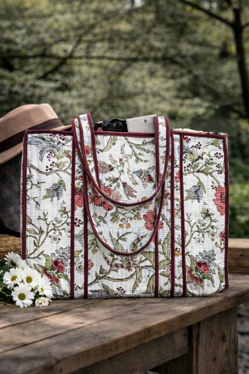 Pure cotton quilted bags (14x16 inches)