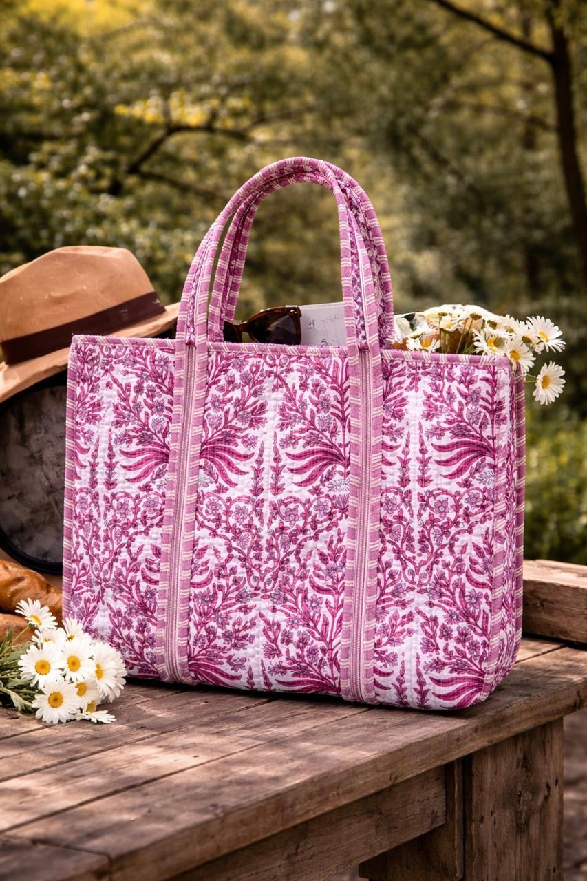 Pure cotton quilted bags (14x16 inches)