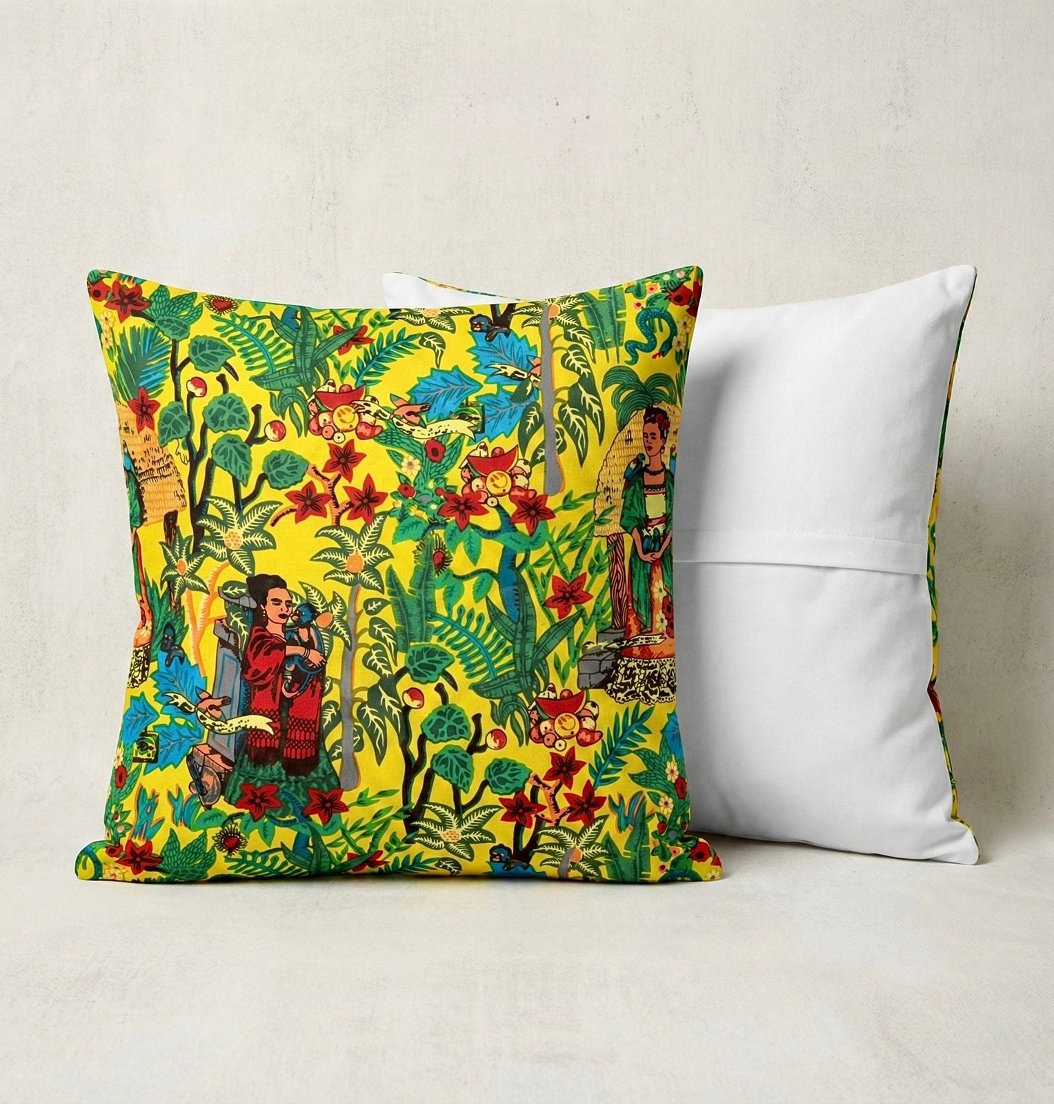 Pure cotton large sized cushion covers - set of 2 (24x24 inches)