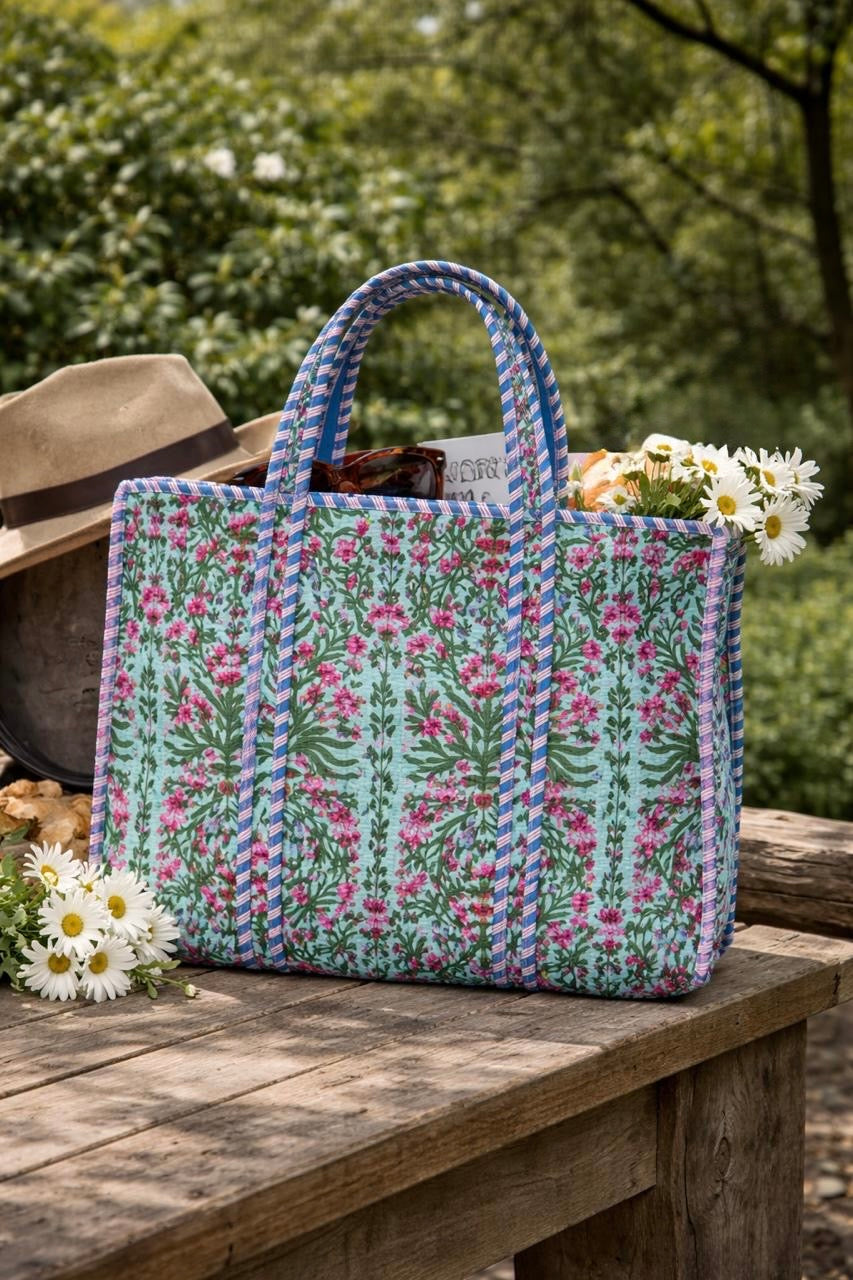Pure cotton quilted bags (14x16 inches)