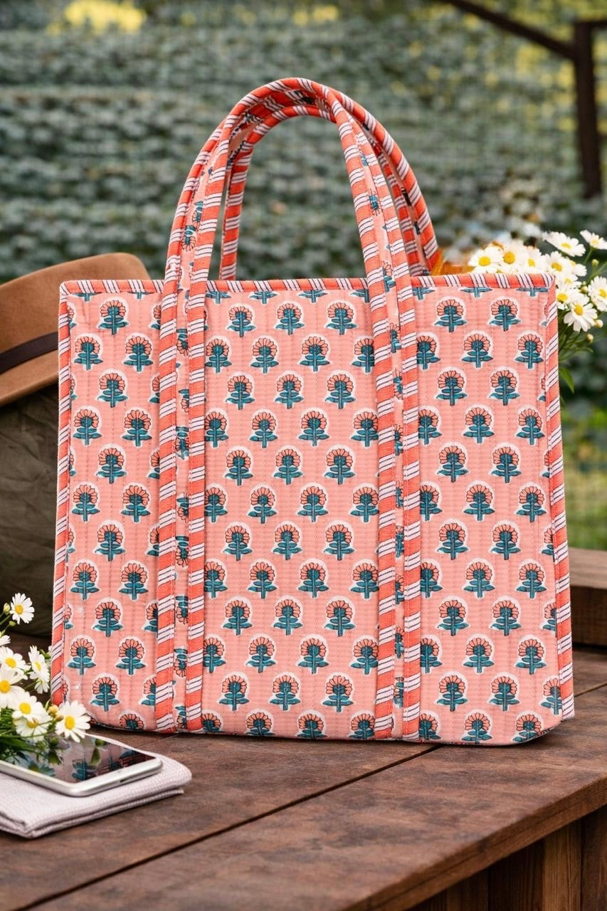 Pure cotton quilted bags (14x16 inches)