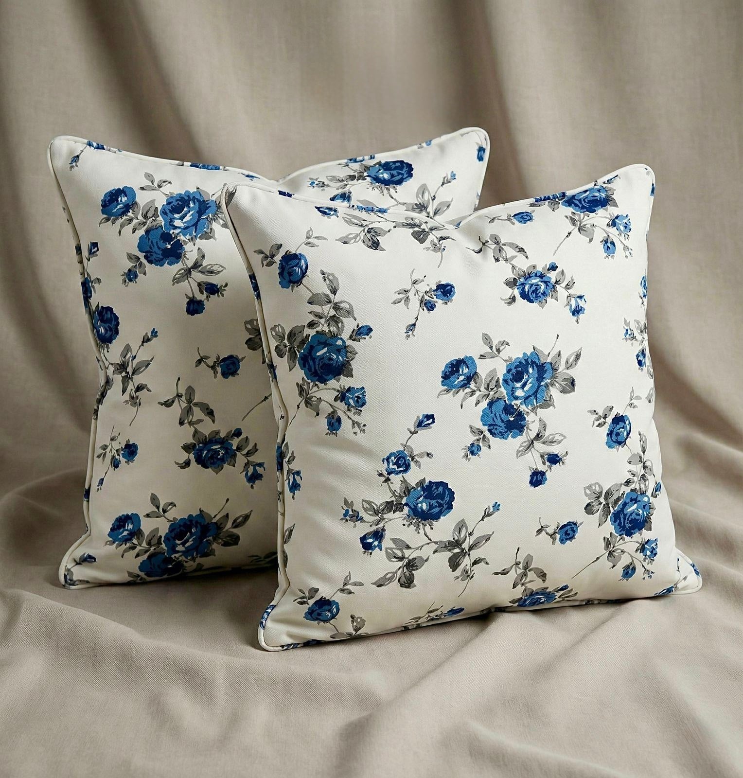 Pure cotton large sized cushion covers - set of 2 (24x24 inches)