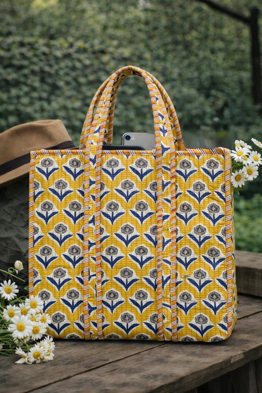 Pure cotton quilted bags (14x16 inches)