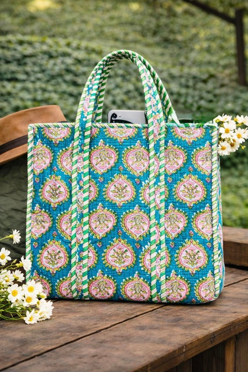 Pure cotton quilted bags (14x16 inches)