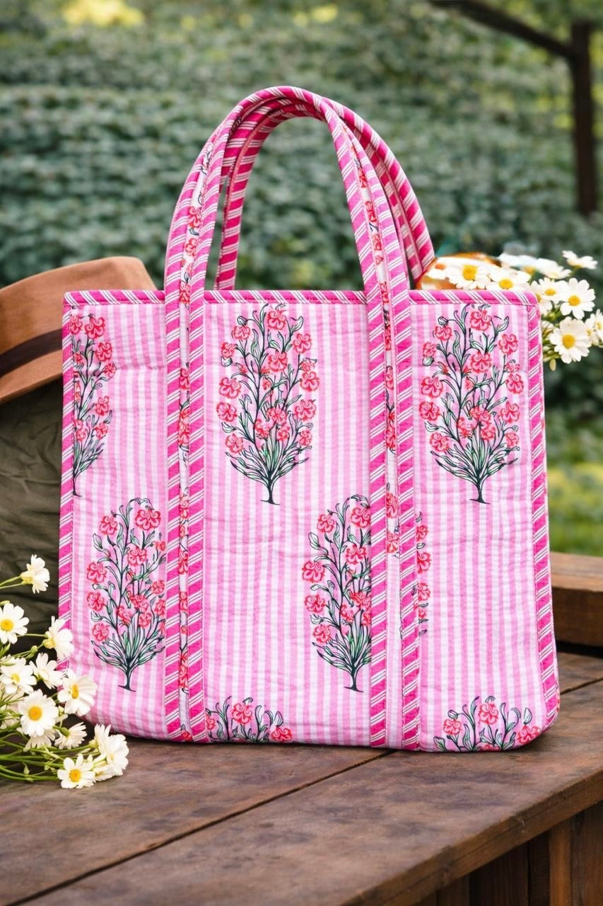 Pure cotton quilted bags (14x16 inches)