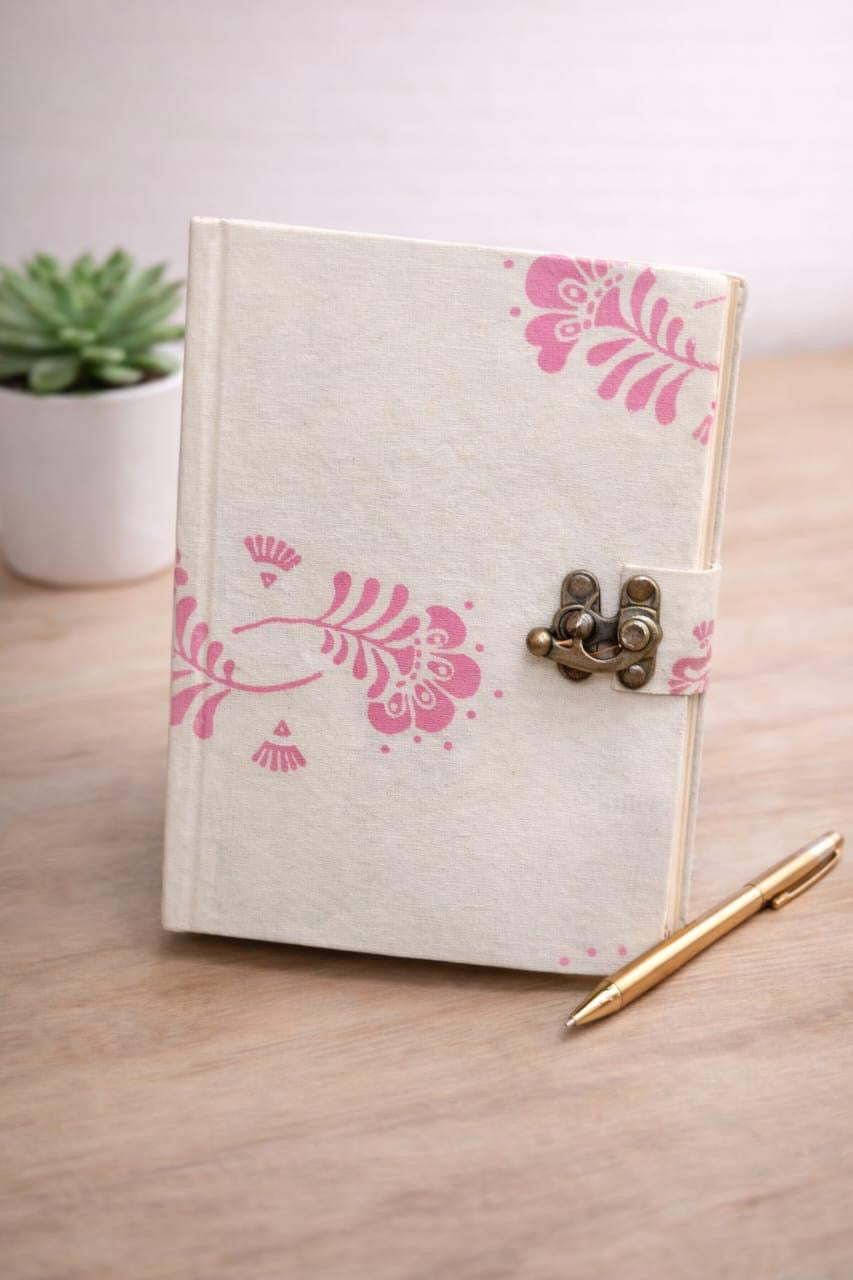 Handmade block printed journals 5x7 inches (200 pages)