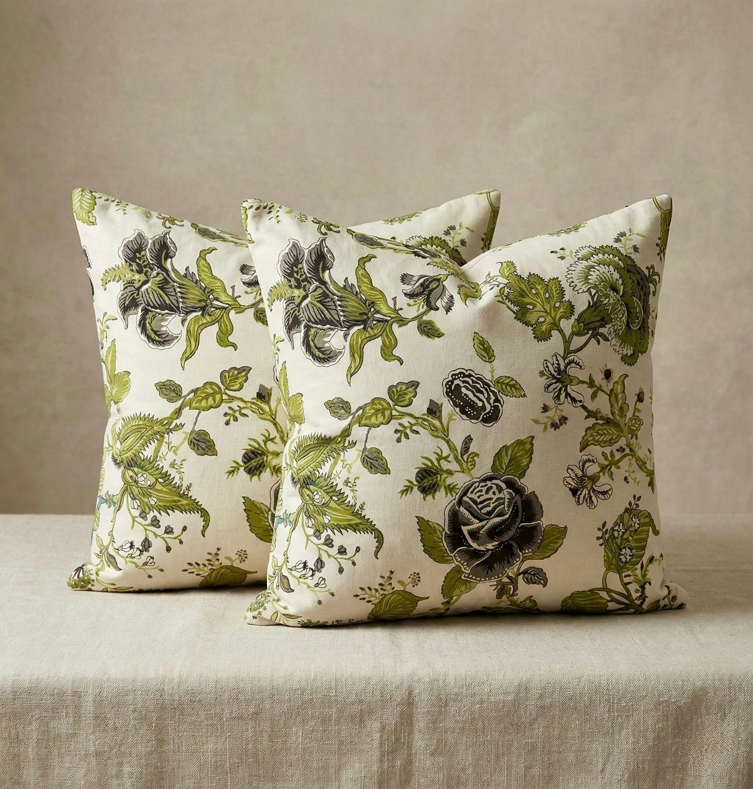 Pure cotton large sized cushion covers - set of 2 (24x24 inches)