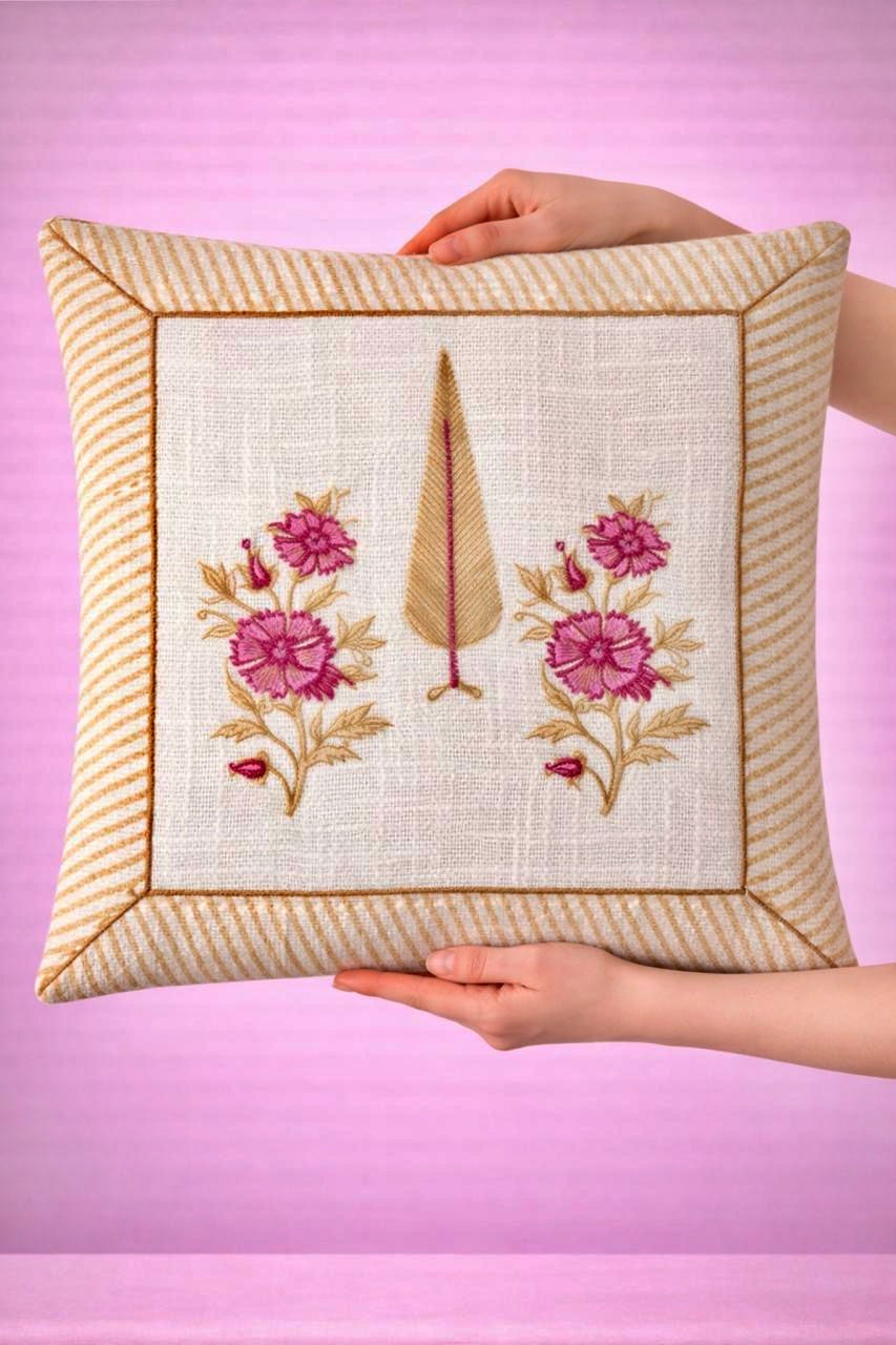 Pure tnt jute textured cotton cushion covers 16x16 inches (set of 5)