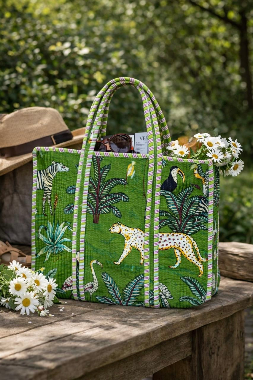 Pure cotton quilted bags (14x16 inches)