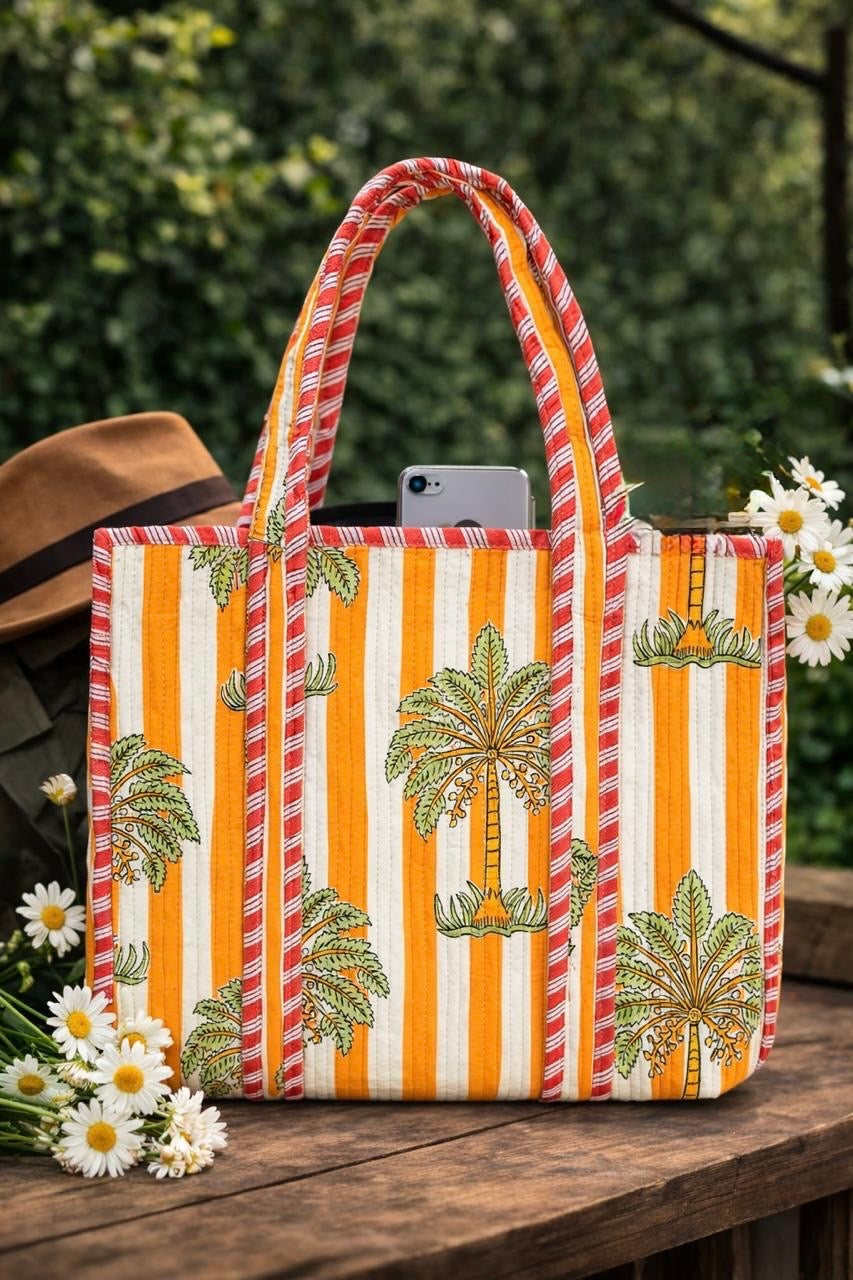 Pure cotton quilted bags (14x16 inches)