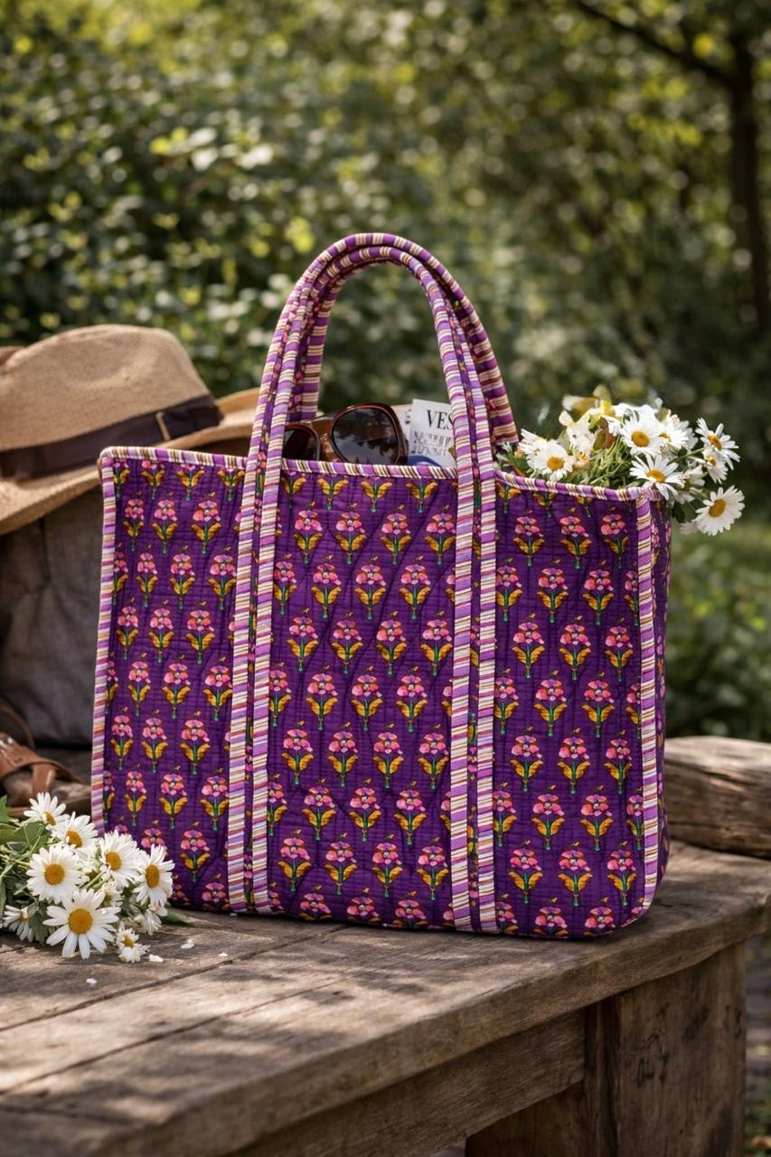 Pure cotton quilted bags (14x16 inches)