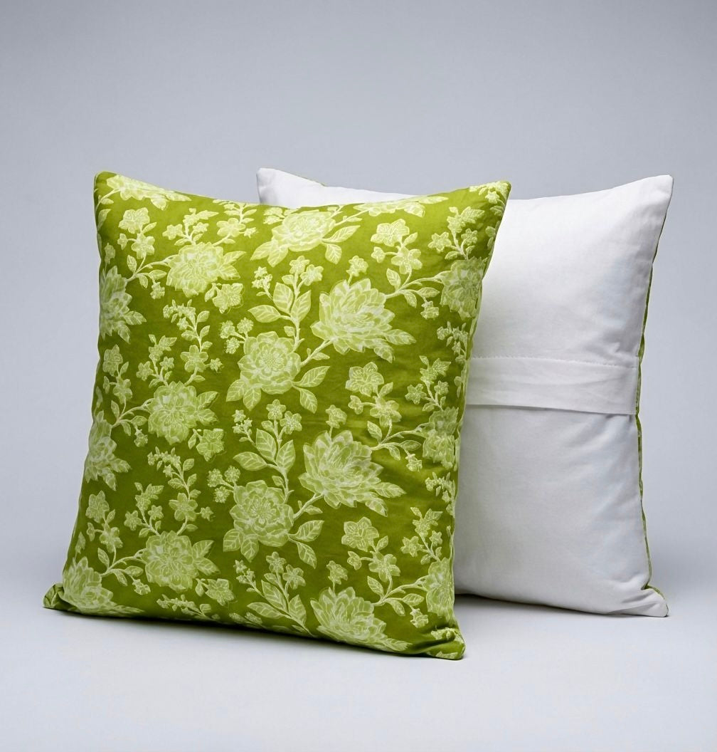 Pure cotton large sized cushion covers - set of 2 (24x24 inches)