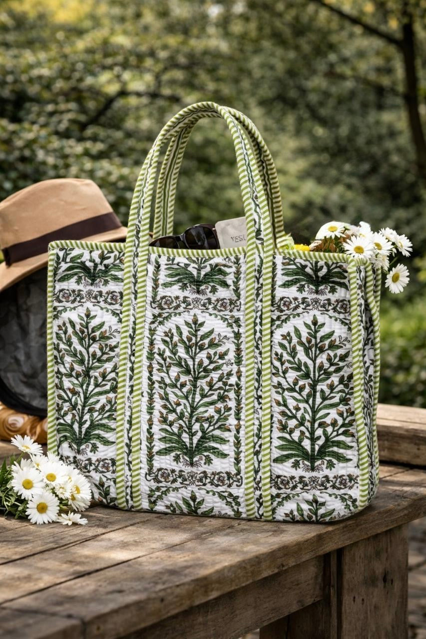 Pure cotton quilted bags (14x16 inches)