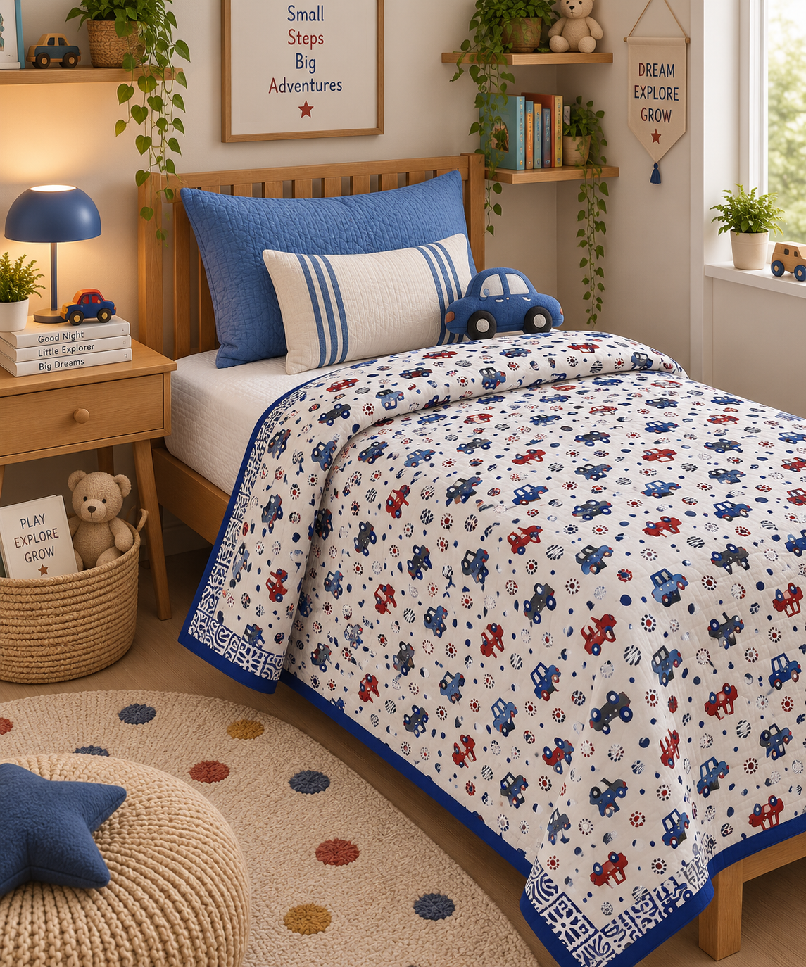 Pure mulmul cotton kids single dohar - 60x90 inches