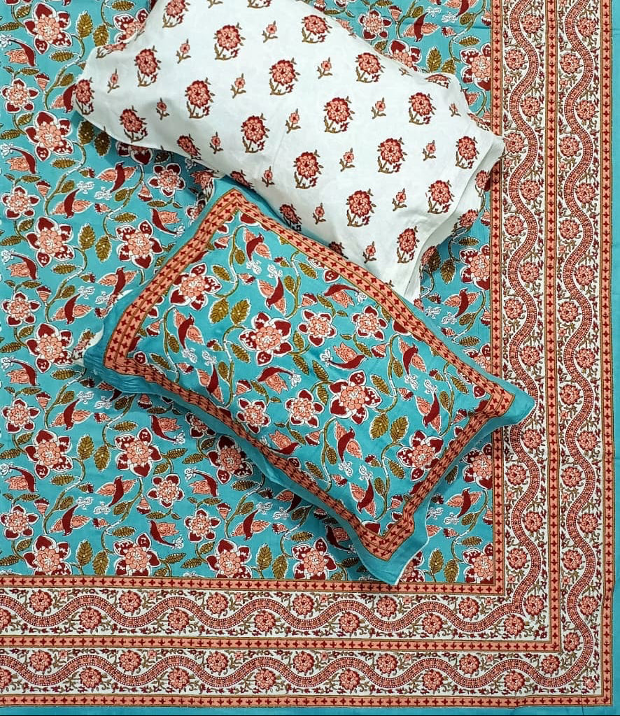 Pure cotton kalamkari bedsheet king size (95x108 inches)