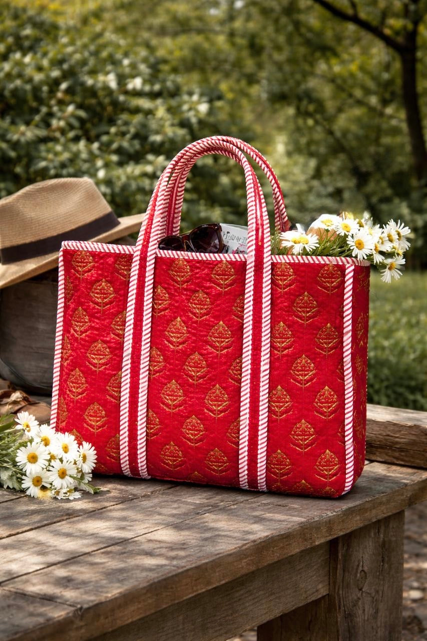 Pure cotton quilted bags (14x16 inches)