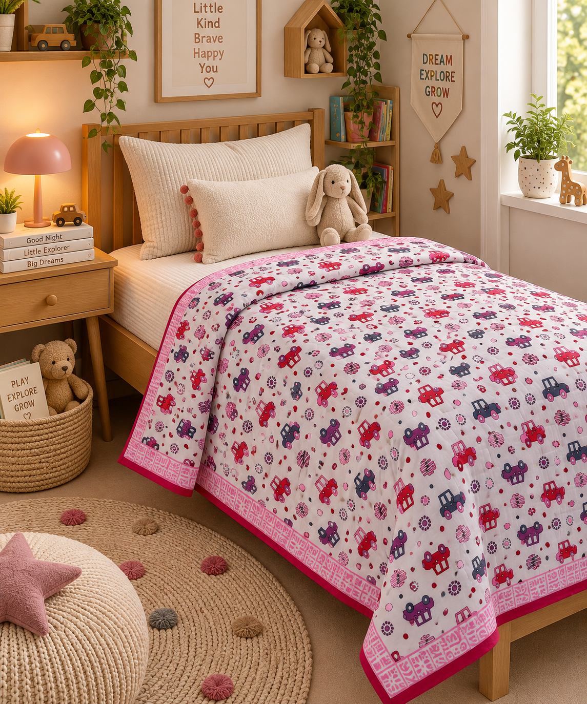 Pure mulmul cotton kids single dohar - 60x90 inches