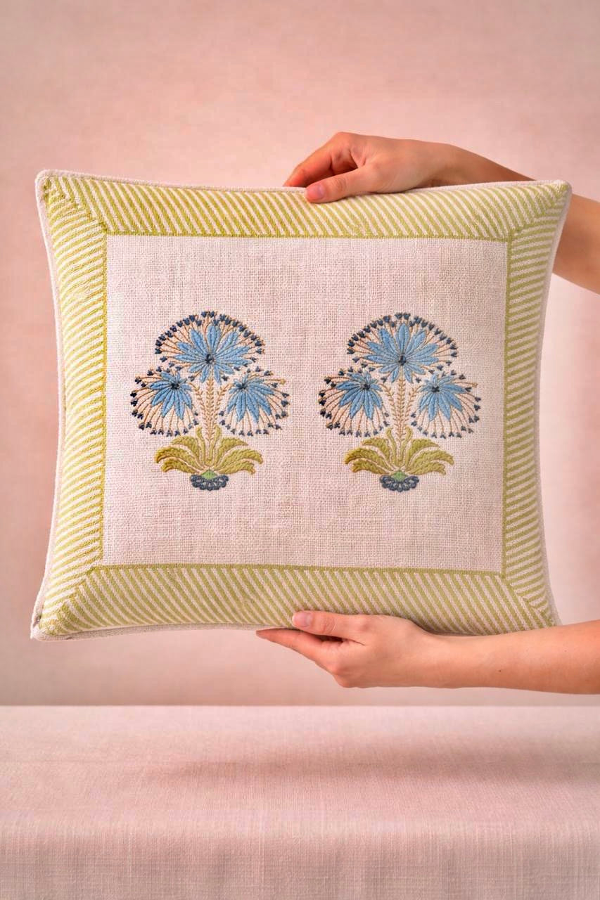 Pure tnt jute textured cotton cushion covers 16x16 inches (set of 5)