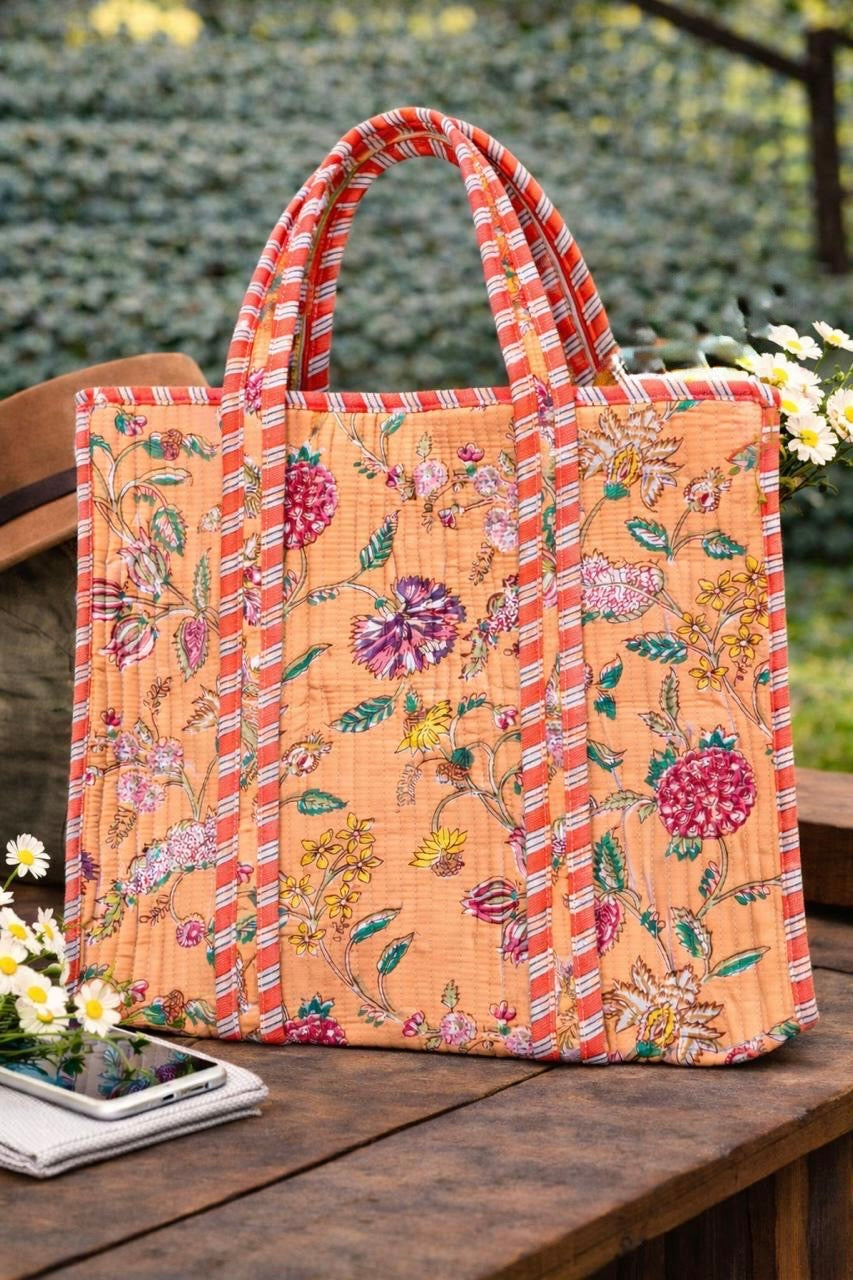 Pure cotton quilted bags (14x16 inches)