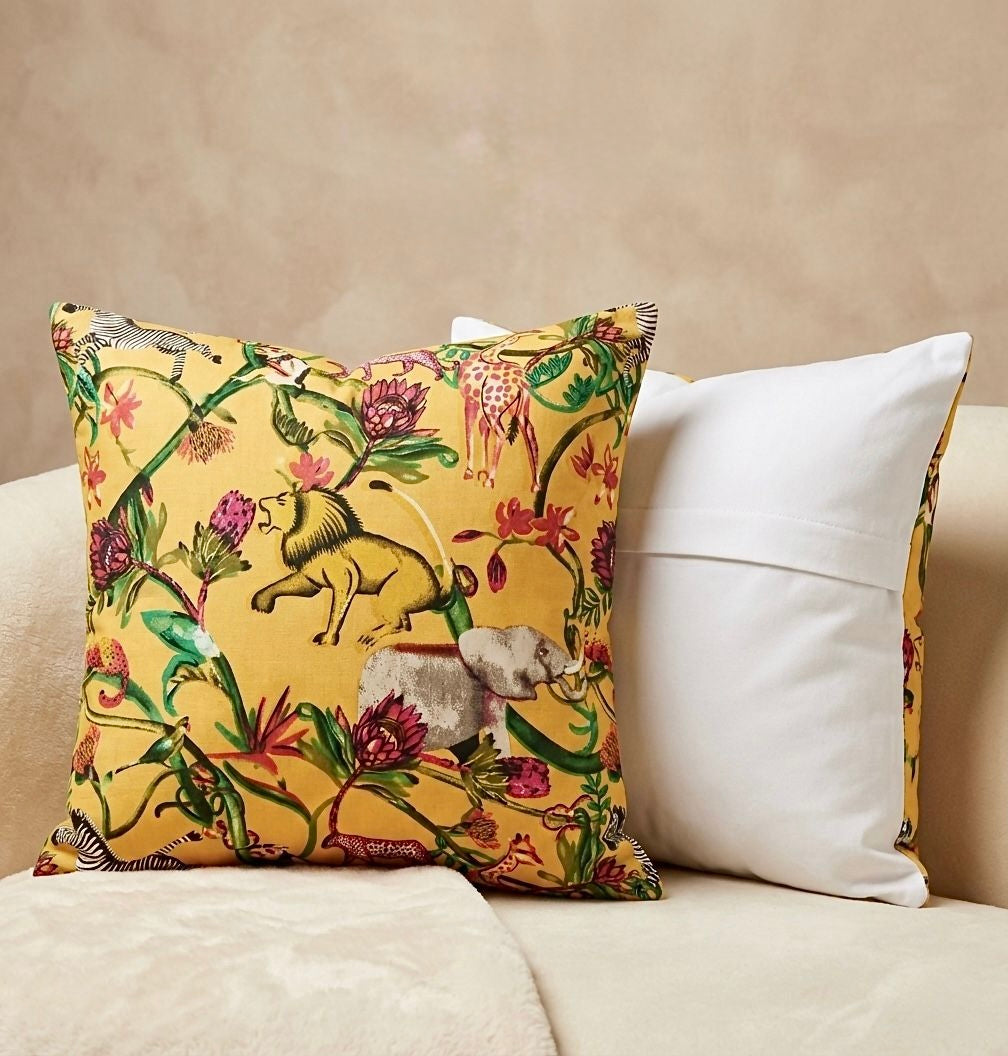 Pure cotton large sized cushion covers - set of 2 (24x24 inches)