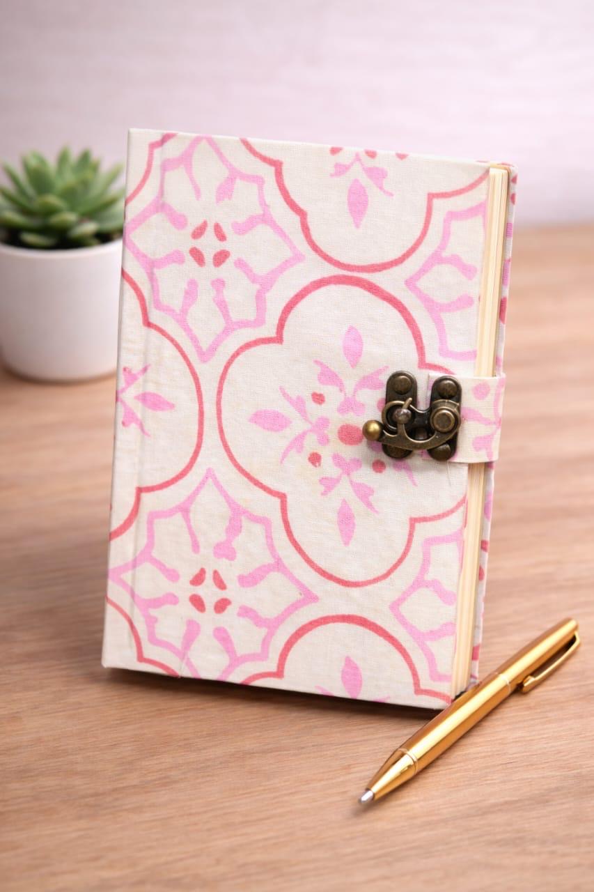 Handmade block printed journals 5x7 inches (200 pages)